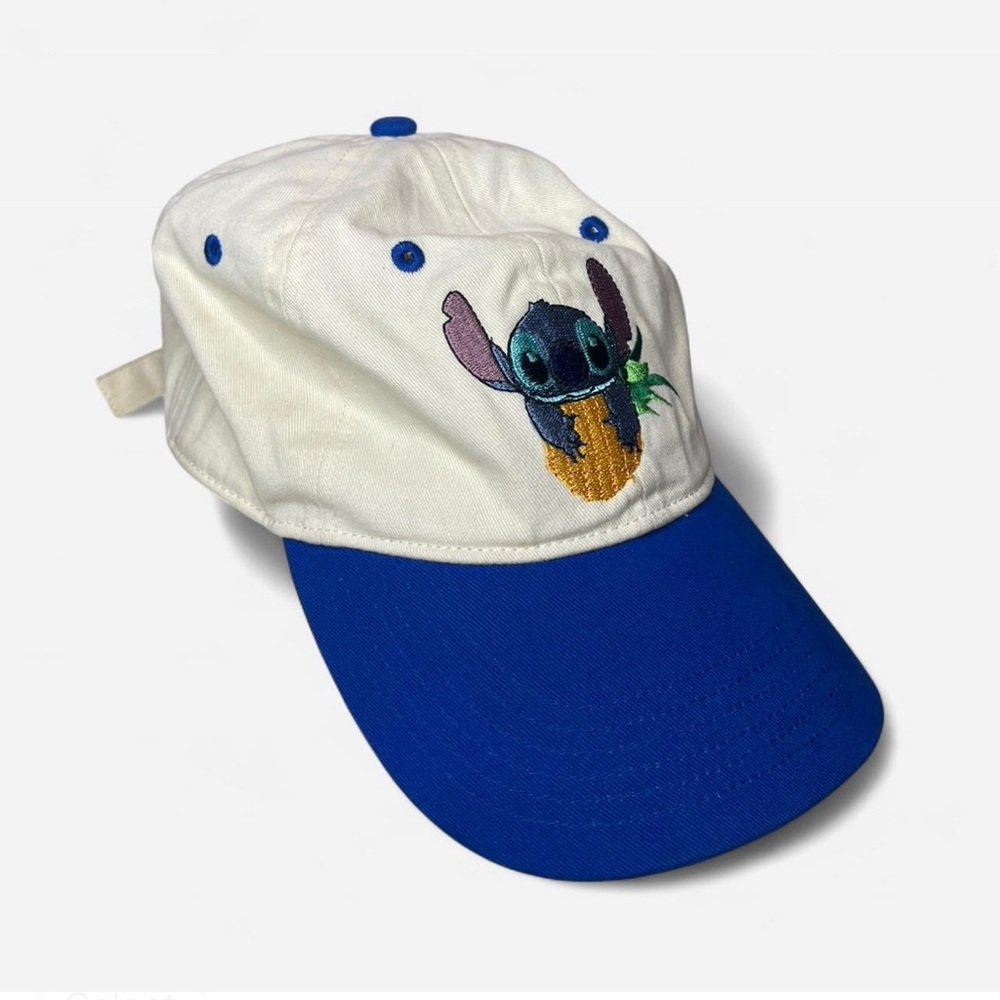 Disney White and Blue Cap with Embroidered Stitch